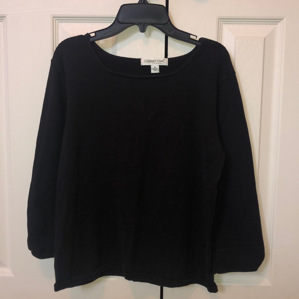 Coldwater Creek black thin sweater top